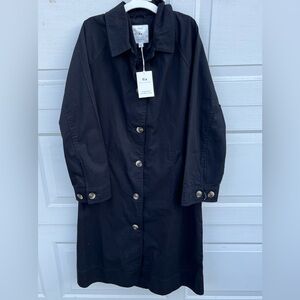 Women 's Free Assembly long black trench coats L